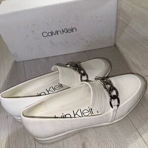 New Calvin Klein banda lizard loafers